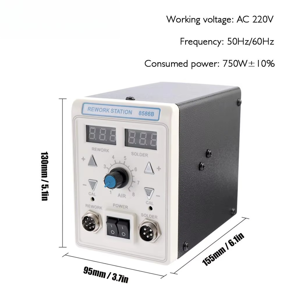 2 In 1 Soldering Rework Station 750W - APD-8586B 750W デジタルESD 2 in 1