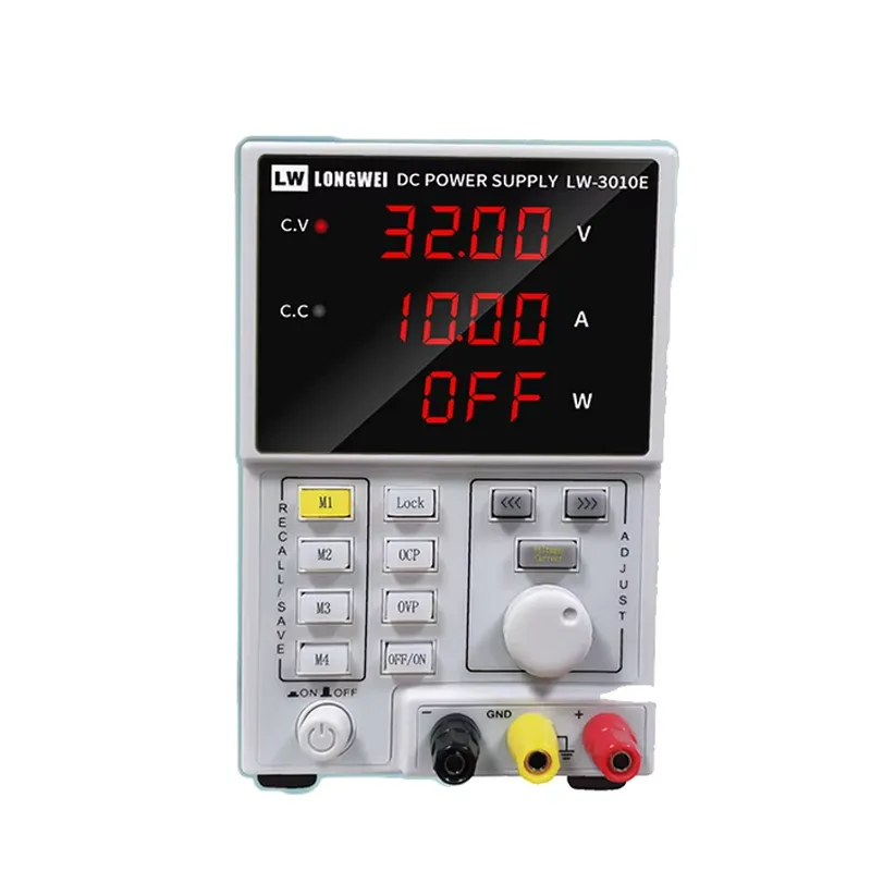 High Precision Dc Power Supply 30V 10A - 30V 10A対応、高精度な可変電圧・電流出力機能を備えた、充電機能付きの実験用直流電源。