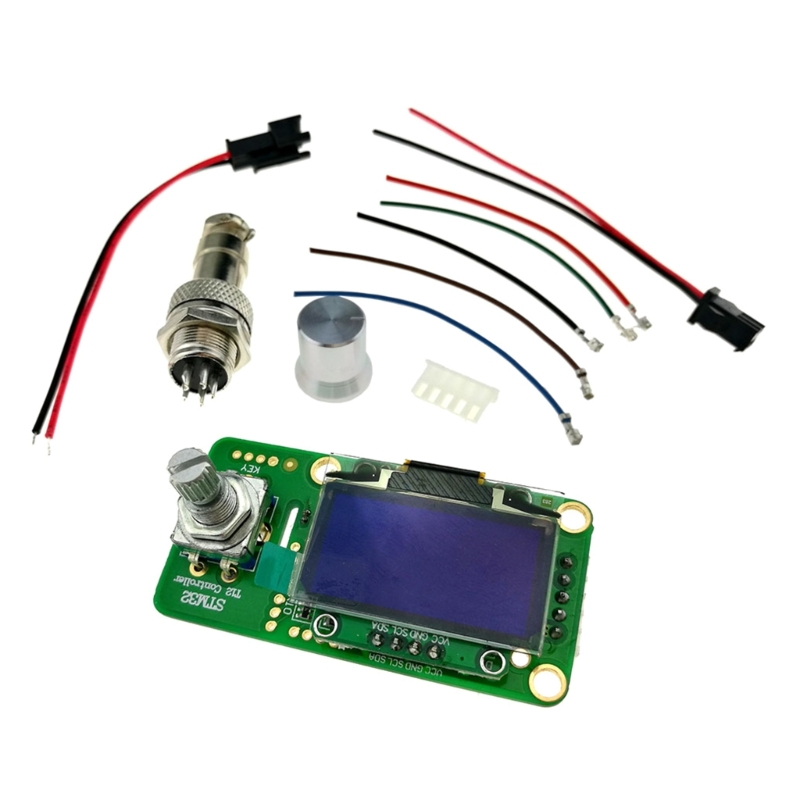 T12 Soldering Station Oled - デジタルはんだ付けステーションキット,Hakko用温度コントローラー,溶接コンソールstm32,oled 2.1s,大型LED, DIYキット,t12