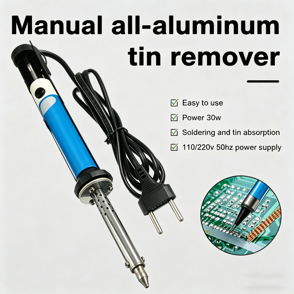 Desoldering Pump Electric Vacuum Station - 電気はんだ吸い取り機ペン AC 220V はんだごて 30W PCB