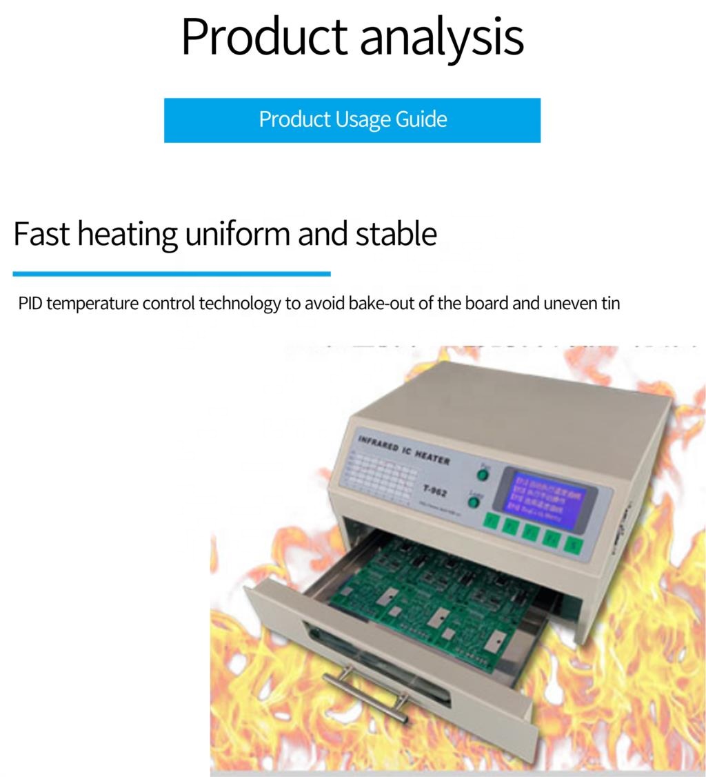 T-962 デスクトップ型赤外線ICヒーター BGA SMD - Infrared Bga Rework Station のレビューと価格