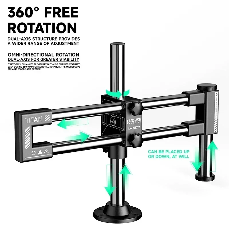 LUOWEI LW-GK02 二軸ダブルブーム顕微鏡スタンド - Articulating Arm Boom Stand Microscope のレビューと価格